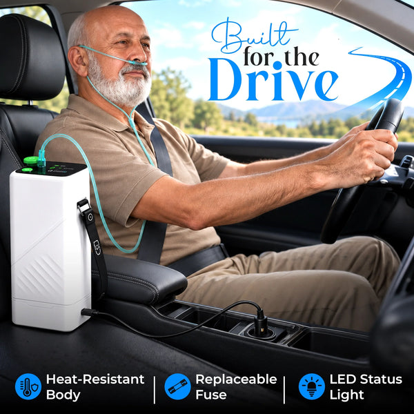 Car Charging Cable for 1-5L Portable Oxygen Concentrator
