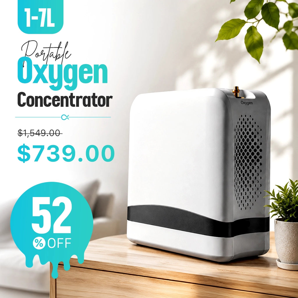 1–7L/Min Smart Portable Oxygen Concentrator | 10 Hours Battery | Adjustable Flow