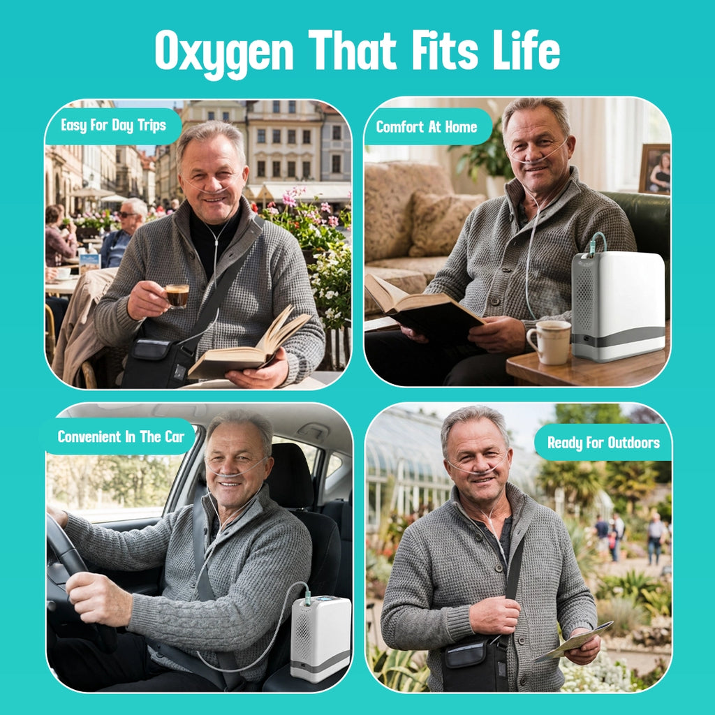 1–7L/Min Smart Portable Oxygen Concentrator | 10 Hours Battery | Adjustable Flow