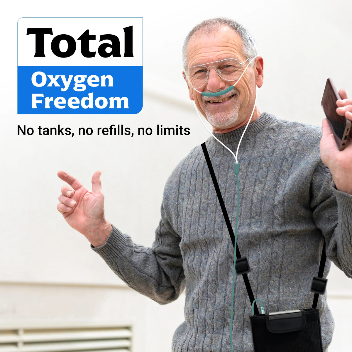 1–7L/Min Smart Portable Oxygen Concentrator | 10 Hours Battery | Adjustable Flow