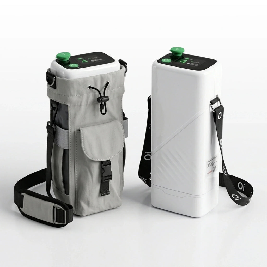 Rechargeable 1-5L Portable Oxygen Concentrator | 95% Oxygen Purity | 6400mAh Li-ion Battery | Free Shipping