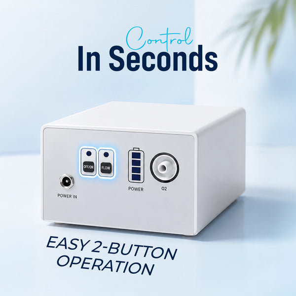 1–3L/Min Portable Oxygen Concentrator | 1.1lb Lightweight Design | Free Carry Bag