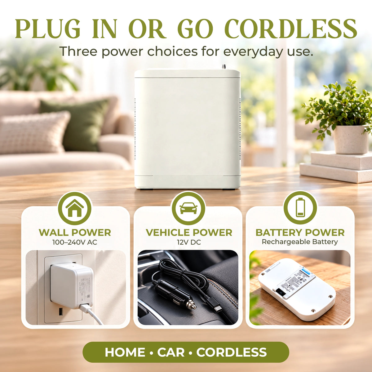 1–8L Portable Oxygen Concentrator for Home & Travel | Pulse + Constant + Continuous Flow | ≥90% O₂ Purity | Up to 24-Hours Battery Life