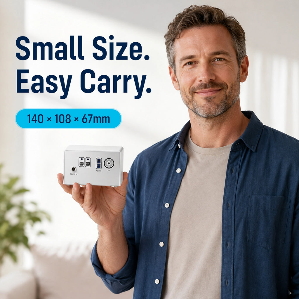 1–3L/Min Portable Oxygen Concentrator | 1.1lb Lightweight Design | Free Carry Bag
