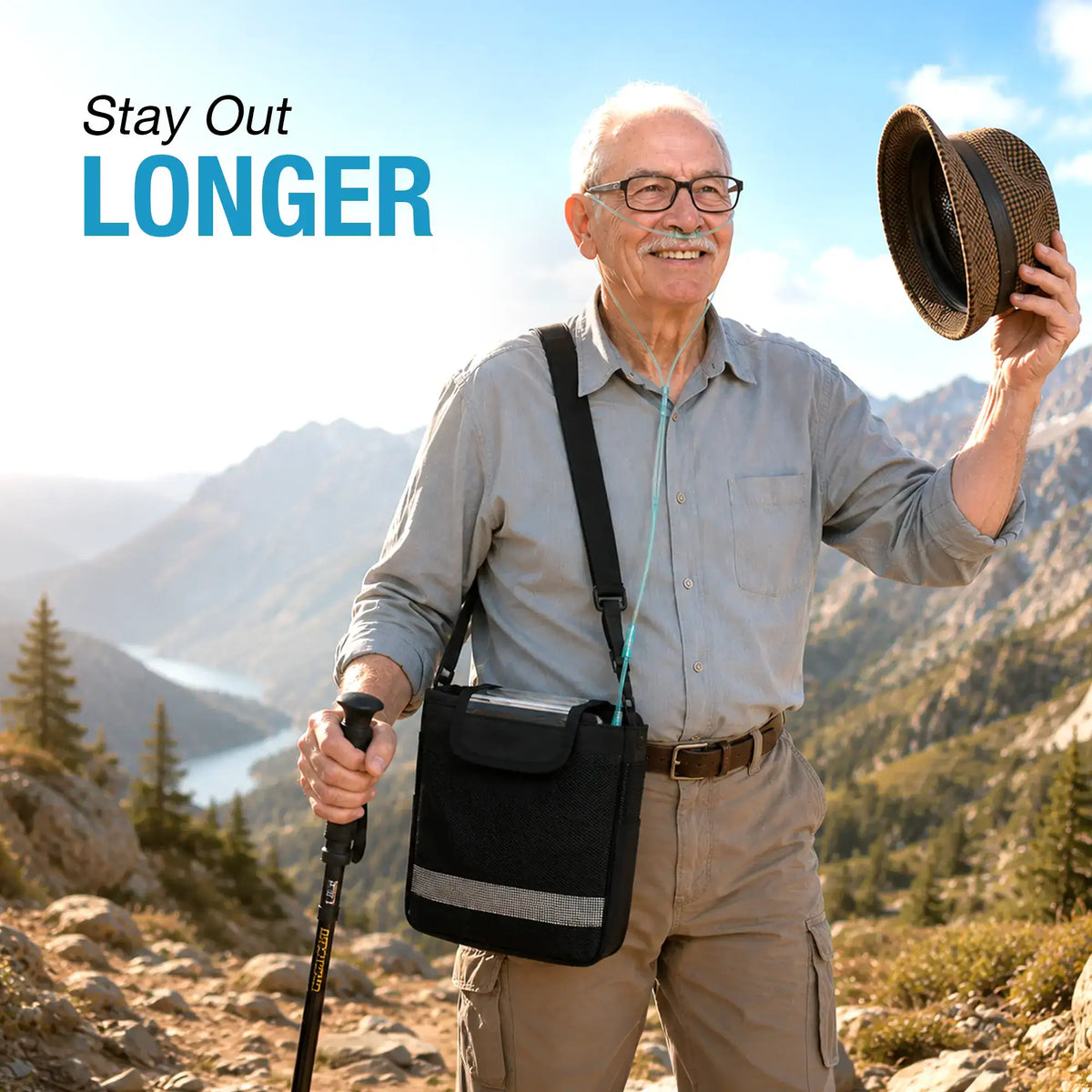 Rechargeable Battery For 1-7L/Min Portable Oxygen Concentrator | Swappable Power For Daily Use
