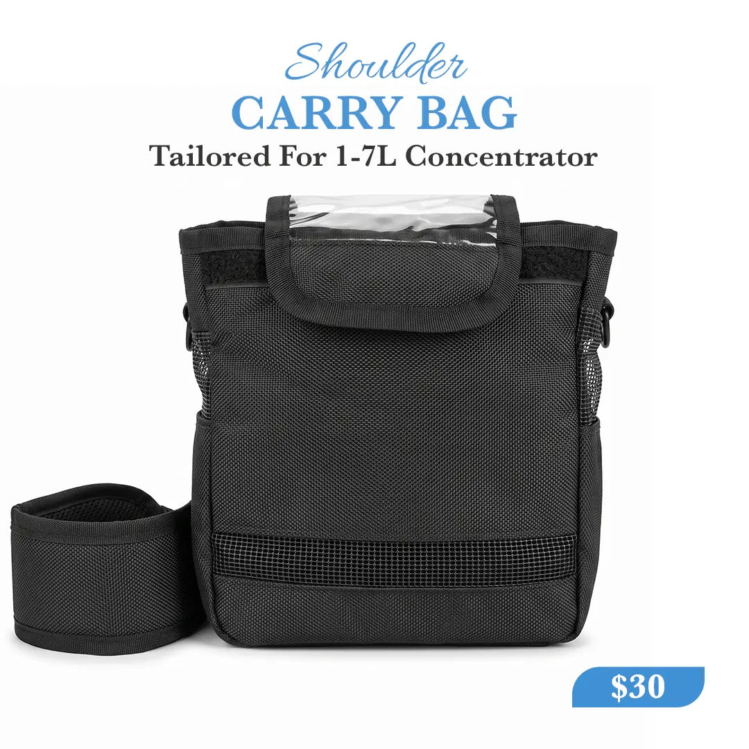Protective Carry Bag For 1-3L/Min Portable Oxygen Concentrator | Adjustable Shoulder Support