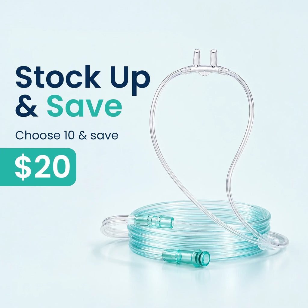 5-Pack Nasal Cannula for 1-7L/Min Portable Oxygen Concentrator