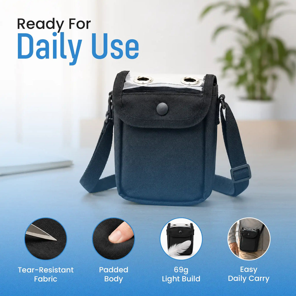 Protective Carry Bag For 1-3L/Min Portable Oxygen Concentrator | Adjustable Shoulder Support