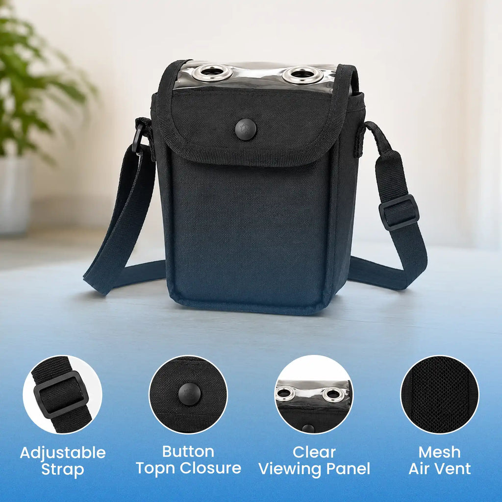 Protective Carry Bag For 1-3L/Min Portable Oxygen Concentrator | Adjustable Shoulder Support